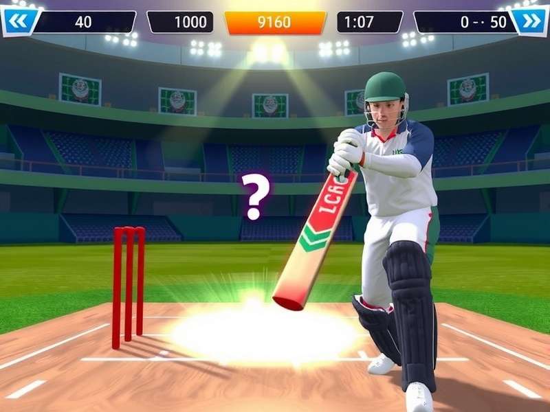 Cricket Legends - Batting action Cricket Legends batting gameplay showing a player hitting a six